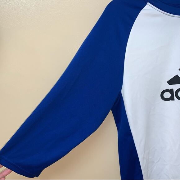 Adidas CLIMALITE Raglan Baseball Length Sleeve Shirt Men's Medium - Picture 3 of 13